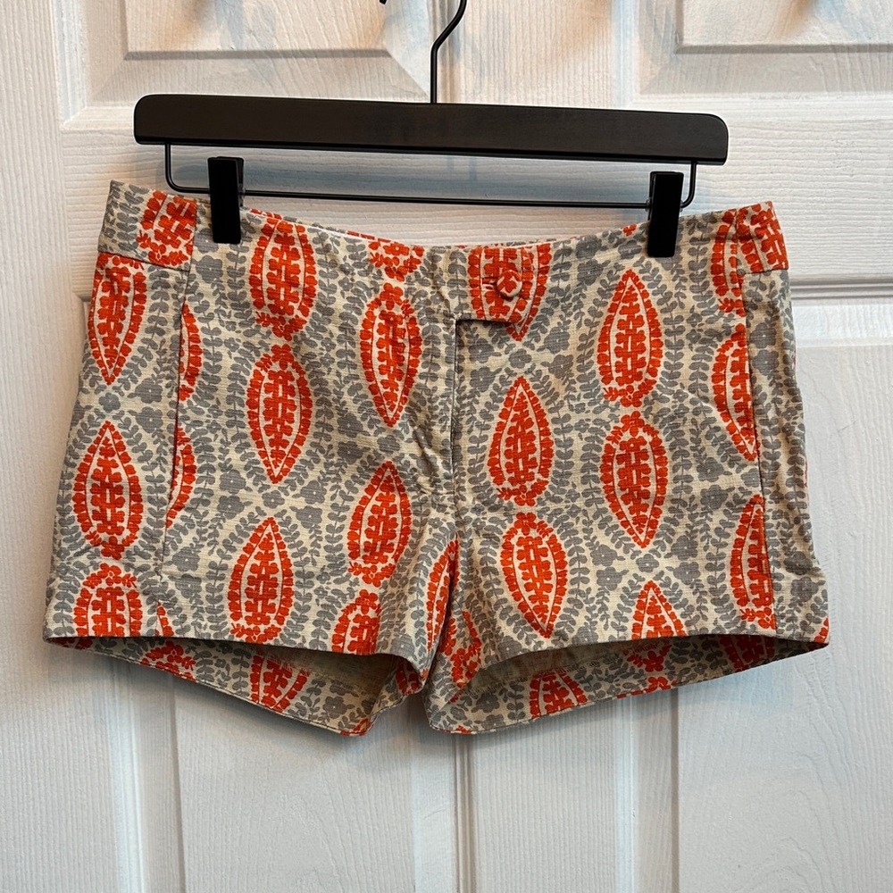 Vibrant J Crew Shorts in Orange and Gray